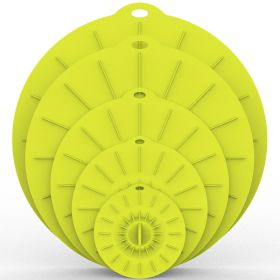 5pcs Silicone Fresh-keeping Cover; Microwave Oven Heating Cover; Food Dust-proof Splash-proof Bowl Cover Set; Kitchen Supplies