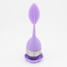 1pc/7pcs Tea Infuser Silicone Handle Stainless Steel Strainer Drip Tray Included - Loose Tea Steeper - Best Tea Infuser For Loose Leaf Or Herbal Tea